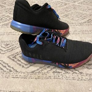 No Bull Trainer Black with Tropical Pattern